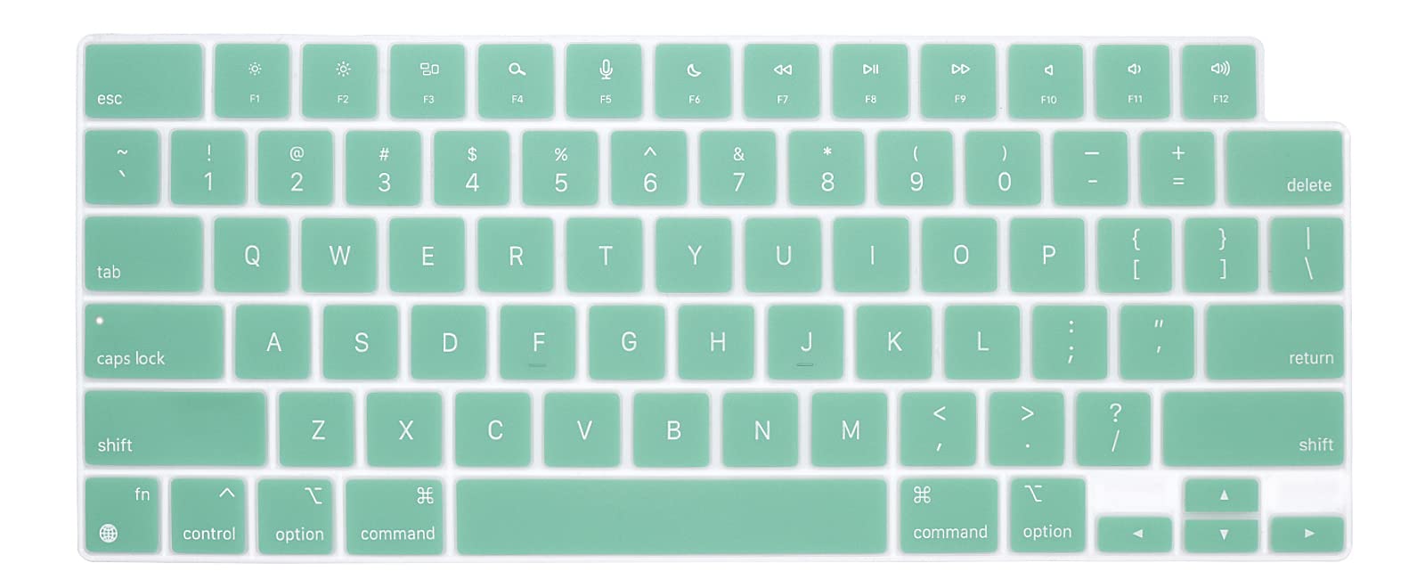 WYGCH Stylish Keyboard Cover Silicone Protective Skin Keyboard Protector for MacBook 2025-2021 Pro 14" 16" M4 M3 M2 M1 Pro Max Chip,MacBook Air 15" 13.6" M4 M3 M2 Chip A3240 A3241,Clover Green
