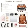 LEASOUL Rucksakck Damen Set Wasserdicht,Veganes Leder Cityrucksack,Rucksackhandtasche Mittelgroß, Diebstahlsich Tagesrucksack für Büro,Pendeln,Arbeit,Leicht Elegant Backpack Women Groß für Reise #3