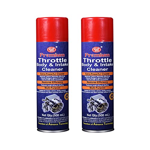UE Premium Throttle Body cleaner Air Intake and Carburetor Choke Fuel Oil Deposit Spray Cleaner – 500 ML (Pack of 2) Car Care/Car Accessories/Automotive Products