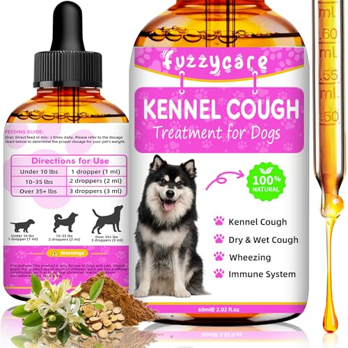 Dog Cough Treatment,Effective Kennel Cough Medicine for Dogs & Cats, Natural Kennel Cough Treatment and Allergy Relief, Herbal Drops for All Breeds & Sizes, Soothing Dog Cough Medicine