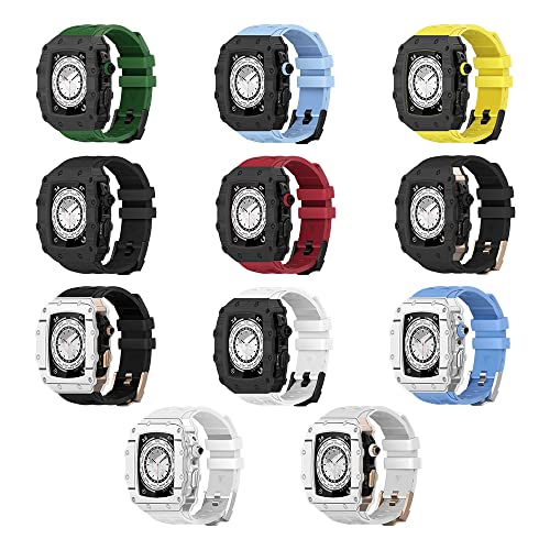 Kit modification luxe Apple Watch 8 45mm avec cadre carbone EZZON