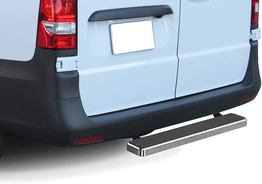 APS (Silver Powder Coated 5 inches) Rear Step Bar Nerf Bars Side Steps Compatible with Mercedes-Benz Metris 2016-2023 Cargo Van