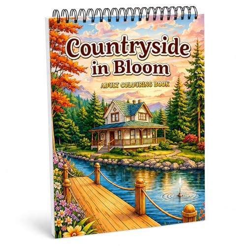 Livre de coloriage campagne détente au coin du feu à la maison