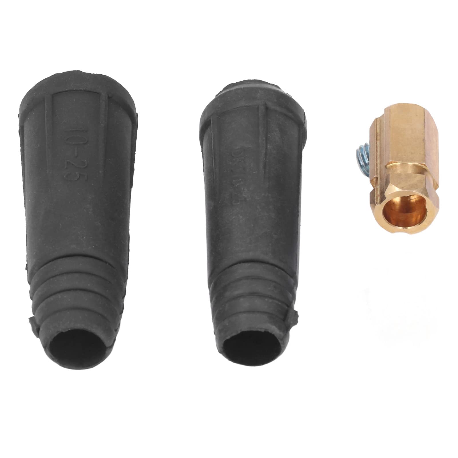 Paquete de 10 conectores de cable de soldadura resistentes con aislamiento de goma para soldadores ARC MIG TIG