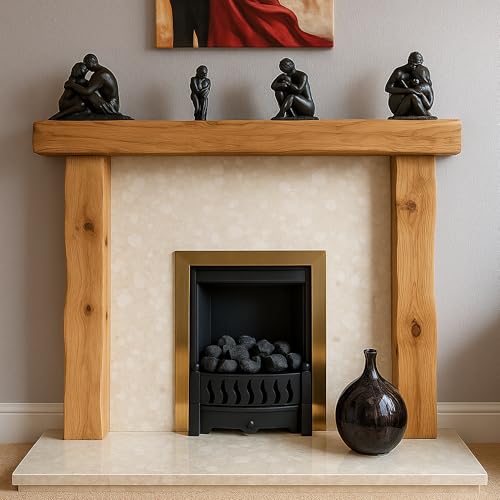Celtic Timber - Solid French Oak Beam Floating Shelf Mantle Piece Fire Place Surround Inglenook - View #3