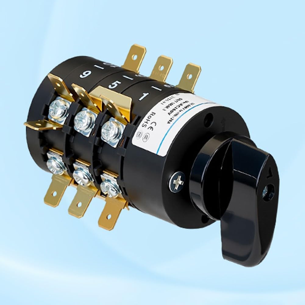 Interrupteur rotatif SZW26-20 440 V 20 A Triphasé marche avant marche arrière avec boîtier de protection IP65 pour moteur industriel