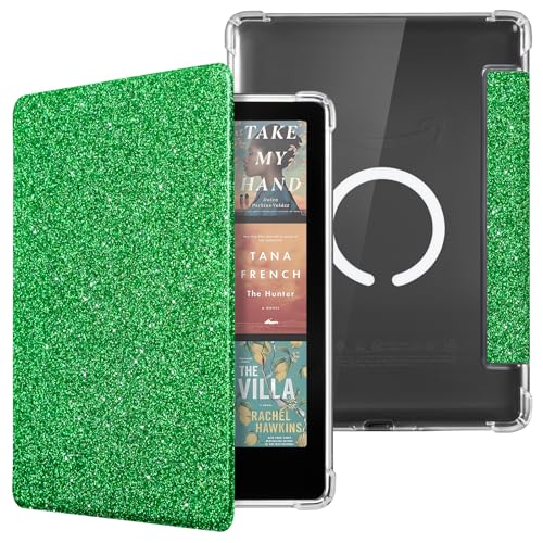 Image of CoBak Magnetic Case for 7 inch Kindle Paperwhite 12th Gen 2024 and Kindle Colorsoft - Compatible with iPhone MagSafe, for Samsung /Belkin /Anker Wireless Charging Pads, Clear Back Cover, Auto Sleep Wake
