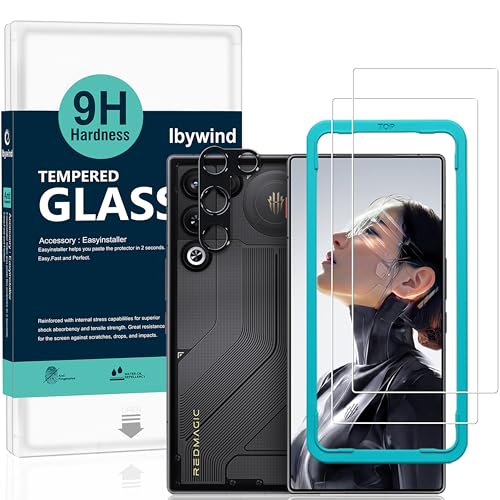 Ibywind Protector de Pantalla para ZTE nubia RedMagic 11 Air,2 Piezas Dureza 9H Cristal Templado y Protector de Lente de Cámara,Fácil de Instalar,Compatible Detector Huellas,Anti Arañazos,Sin Burbujas