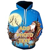 Men's and Women's 3D Custom Hoodies, Custom Pullovers, Front and Rear, Design Your own Pictures/Texts,3XL