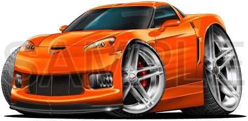 Corvette ZR1 2009 Orange 48 inch Wall Skin