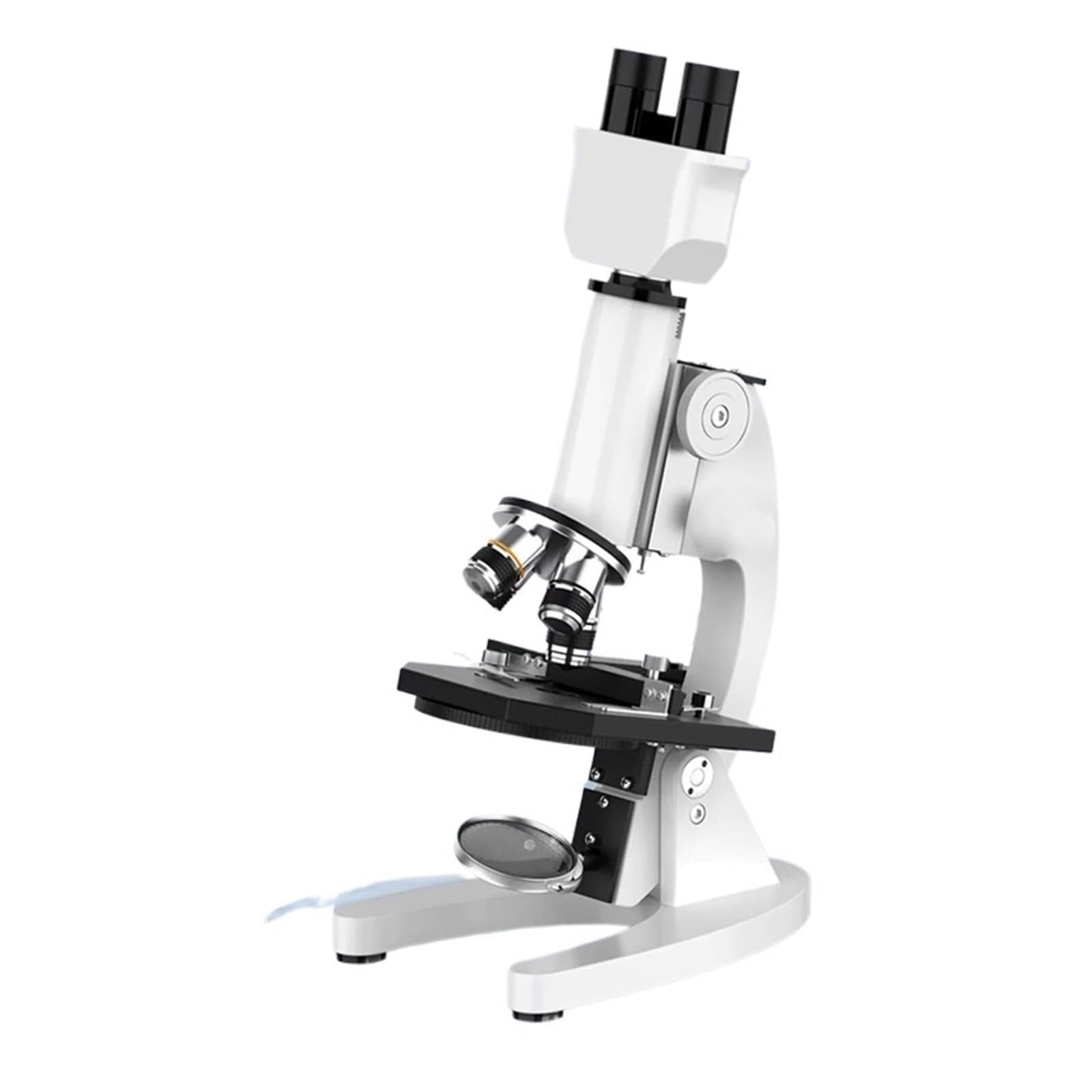 Microscopio Biologico Digitale con Schermo IPS da 9", ingrandimento 400X-120000X, Lenti dell'obiettivo 4X-100X, Strumento didattico da Laboratorio, Grigio Chiaro