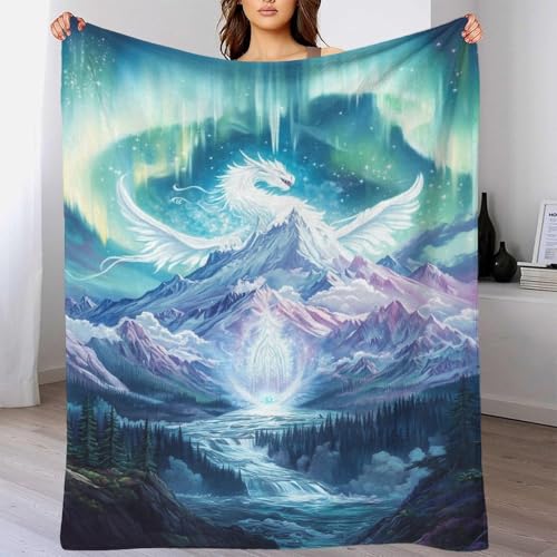 Couverture dragon 180x200 cm douce et chaude pour cocooning