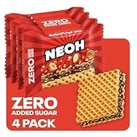 NEOH Haselnuss-Knusperwaffeln | 1g Zucker, 95 kcal, 21g | Keto-freundlich, Low-Carb, ballaststoffreich | Die neue Alternative zu traditionellen Süßigkeiten | 4 x 21g