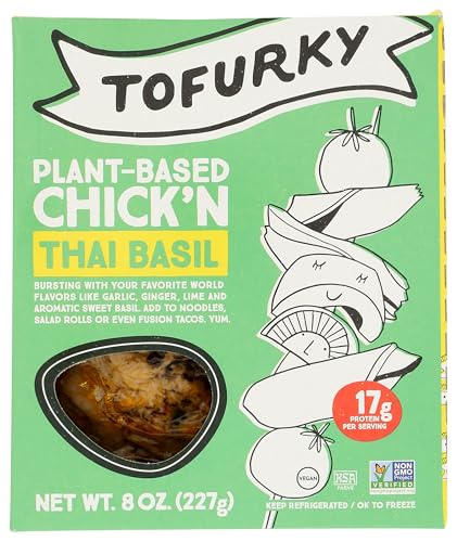 Tofurky Slow Roasted Thai Basil Chick'n, 8 Ounce (Pack of