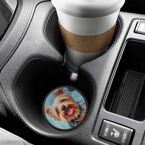 Set de 4 Posavasos para Auto - Yorkshire Terrier miniatura 6