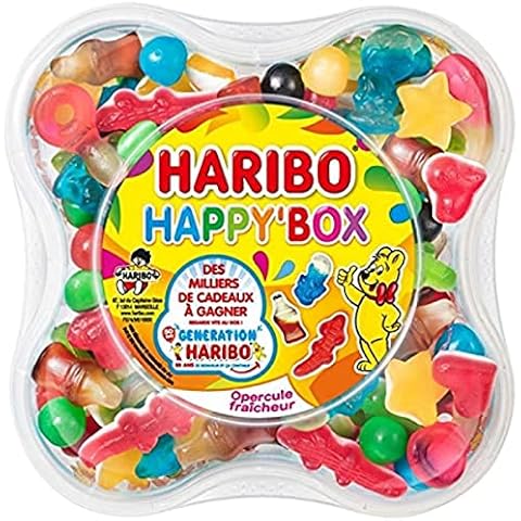 Haribo Happy Box Candy Tub from FRANCE 600 grams Cover
