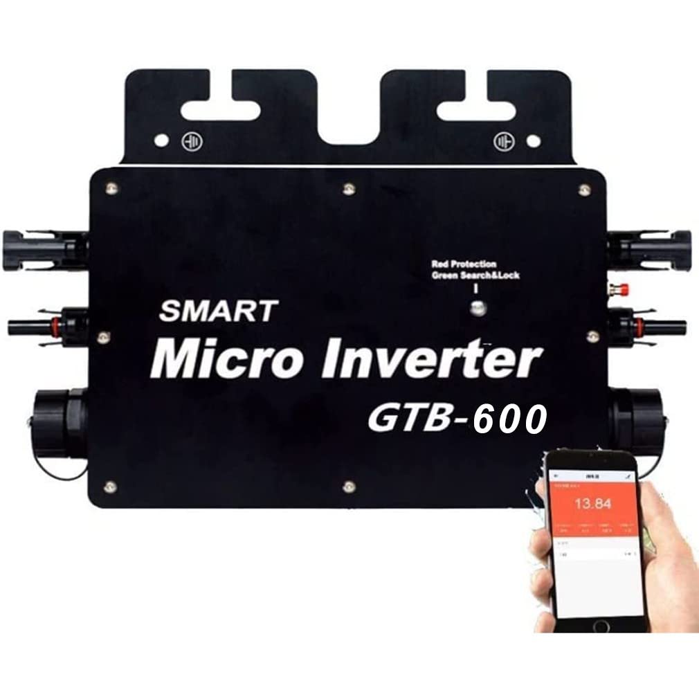 600W/700W/800W Micro-Onduleur Solaire Grid Tie Micro Onduleur Smart Micro Inverter 110V/220V WiFi Solar Grid Inverter Ip65 ImperméAble MPPT Grid Tie Inverter Efficacité 99,5%