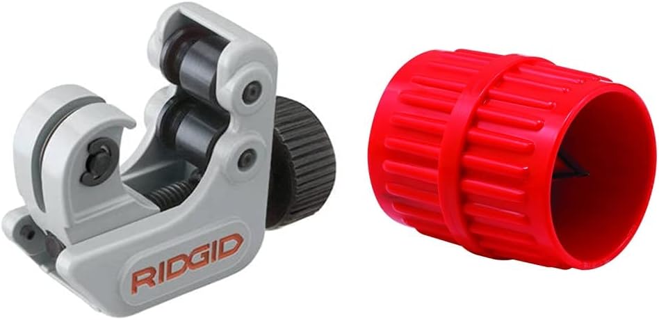 RIDGID 40617 Model 101 Close Quarters Tubing Cutter with Armour Line RP77271 Pipe and Tubing Reamer