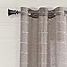 Lush Decor Farmhouse Textured Grommet Sheer Window Curtain Panel Pair, 38