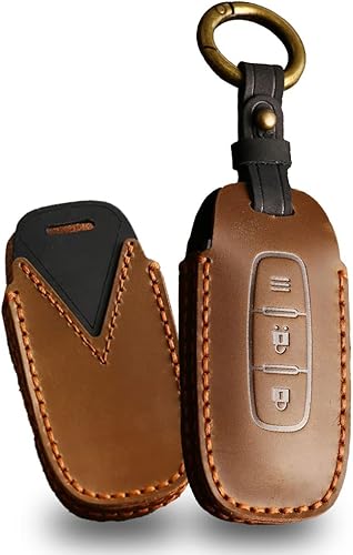 ontto Llavero de 3 botones compatible con Nissan Ariya Pathfinder Kicks X-Trail Rogue 8 Gen New Teana 2022 2023 Car Assessores Funda de cuero