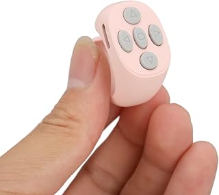 Controle do Virador de Páginas, Virador de Páginas na Ponta Dos Dedos para, Controle Remoto Multifuncional para Tirar Fotos, Assistir a Vídeos, Ler Romances (Rosa)