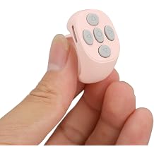 Page Turner, Fingertip Bluetooth Remote Control, Video Scrolling Ring and Camera Shutter Remote for, for iOS 15.0, for Android Roseate