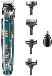 مجموعة ماكينة تشذيب الشعر والأنف الاحترافية V-949 من في جي ار، متعددة الألوان