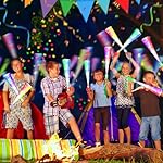 38 PCS Glow Sticks Bulk, Glow Fiber Optic Sticks, LED Light Wands, Glow in The Dark Party Supplies, Fiber Optic Wands for Weddings, Flashing LED Party Favors, Colorful Light Sticks - Image 5