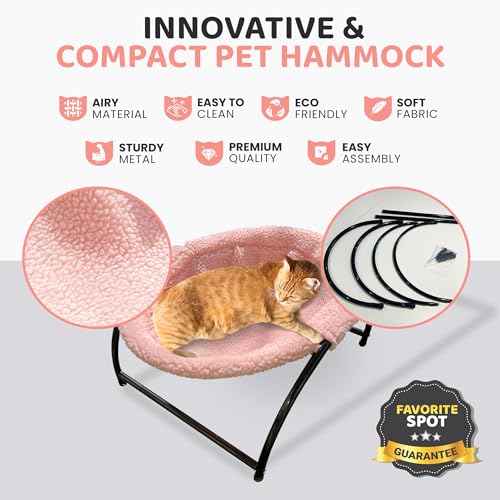 Cama de rede elevada para gatos – Redes aconchegantes para gatos grandes, rede versátil para gatos o