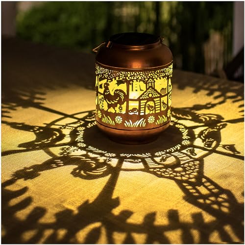 Lanterne solaire poulet idée cadeau originale pour amateurs de décoration de jardin