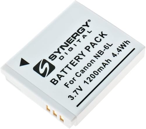 Synergy Digital Batería de cámara, compatible con cámara digital Canon IXY 200F, (iones de litio, 3.7 V, 850 mAh) de ultra alta capacidad, repuesto