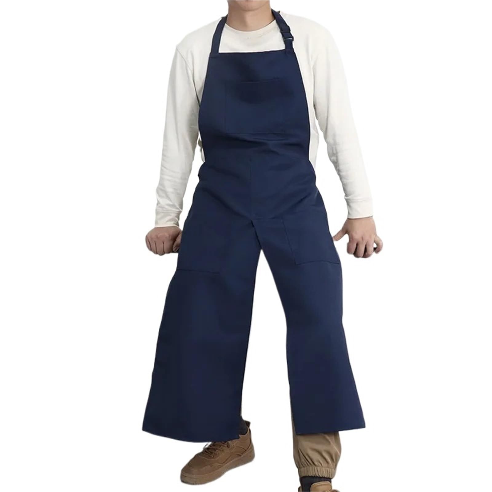 Tablier Potier à Jambes Séparées Tablier en toile, pantalon fendu, col montant, ajustable, tablier de travail for le dessin