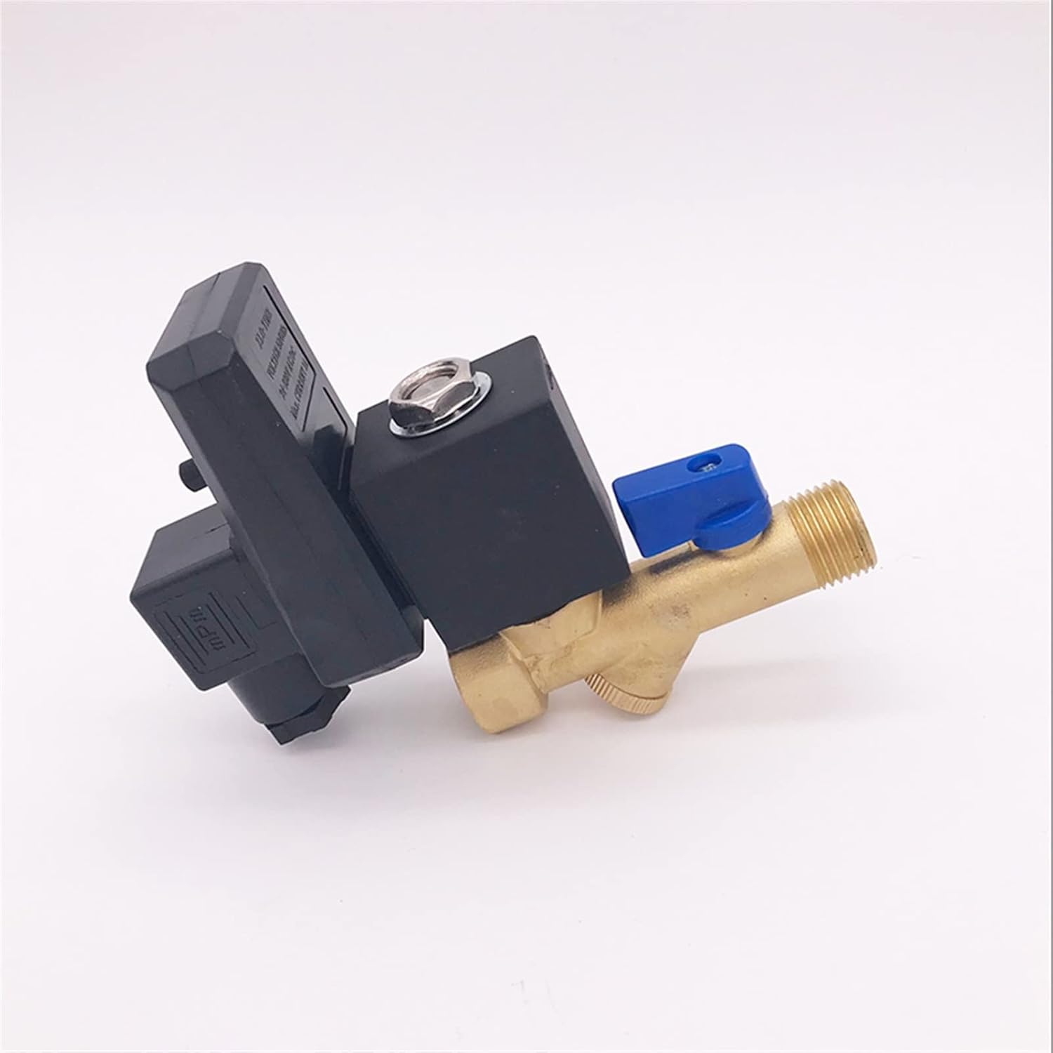 1/2 Electric Drain Timer 12V 24V 220V 16bar Solenoid Valve Water Controller Brass 2 Way Compressor Automatic Valve 1Pcs(Silver,ETD-A)