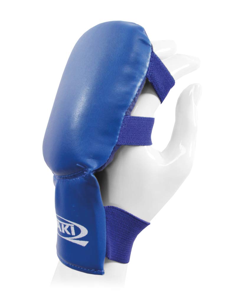 Guanti Paranocche, Ecopelle, per Ju Jitsu, Karate, Arti Marziali, Colori: Blu o Rosso