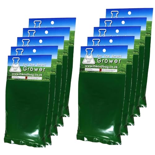 GEM-GARDEN Pack of 10 CO2 Exhale Grow Bags Growing Tents Hydroponics Carbon Dioxide Large Yields 5-15 m2 Area