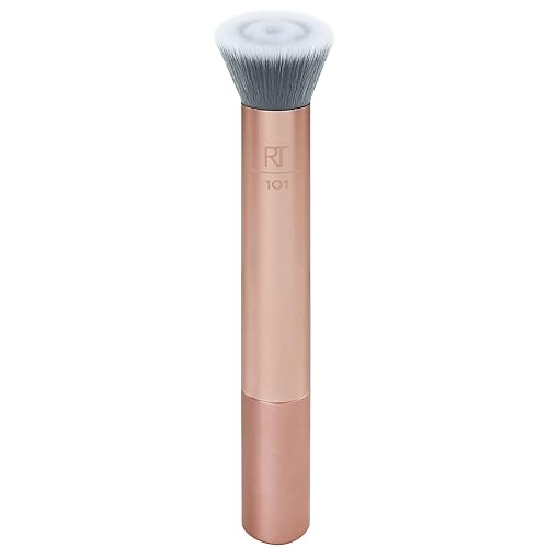 Real Techniques - Brocha para cara con cerdas sintéticas cortadas a la medida para aplicación uniforme y sin rayas., Imprimación e Hidratante, Total