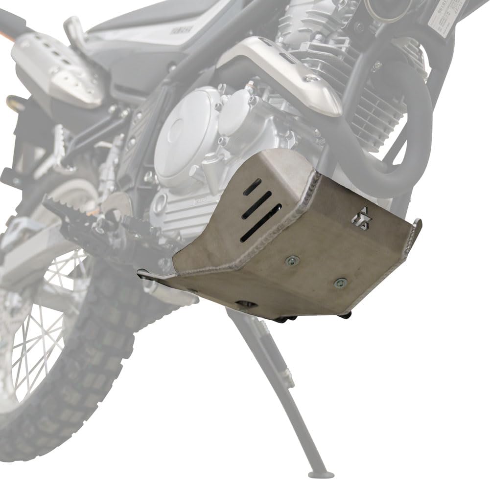 Tusk Aluminum Skid Plate Silver – Durable Off-Road Engine Protection for Dirt Bikes and Dual-Sport Motorcycles - Compatible with Yamaha XT250 2008-2025