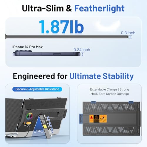 Image of Laptop Screen Extender for 13-17.3 inch Laptops (Matte Black)