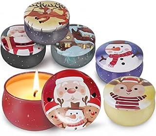Candles Gift for Women, Scented Candles Gift Set Aromatic Candle, Realistic Candle with Warm White Light for Christmas Decoration, Festivals, Weddings Propose etc. (Pack of 6)