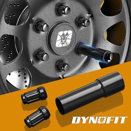 Image of DYNOFIT 6 Point Spline Lug Nuts Key for Wrench with 1 /2 inch Imperial Square Socket Drive,Tuner Socket Key Tool Compatible with 12x1.5 12x1.25 1 /2 inch-20 Thread 6 Spline Lug Nuts,CR-V(Black,1 Pack)