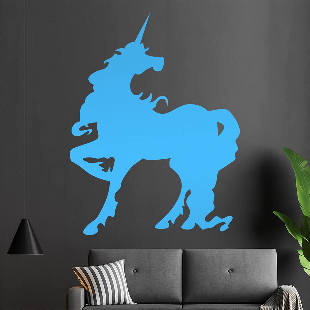 Adesivo Murale Kiwistar Con Unicorno - Rimovibile - 6 Misure Disponibili