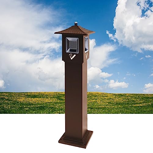 Cendrier d'extérieur sur pied et poubelle coupe-vent en inox pour parc et terrasse