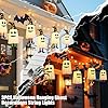 3 Packs Halloween Hanging Ghosts Decorations Outdoor Indoor, Spooky Glowing Ghost Witch Hat Striped Stockings High Heels String Lights 3 Modes Patio Yard Front Porch Tree Party(Contains 18 Batteries) #4