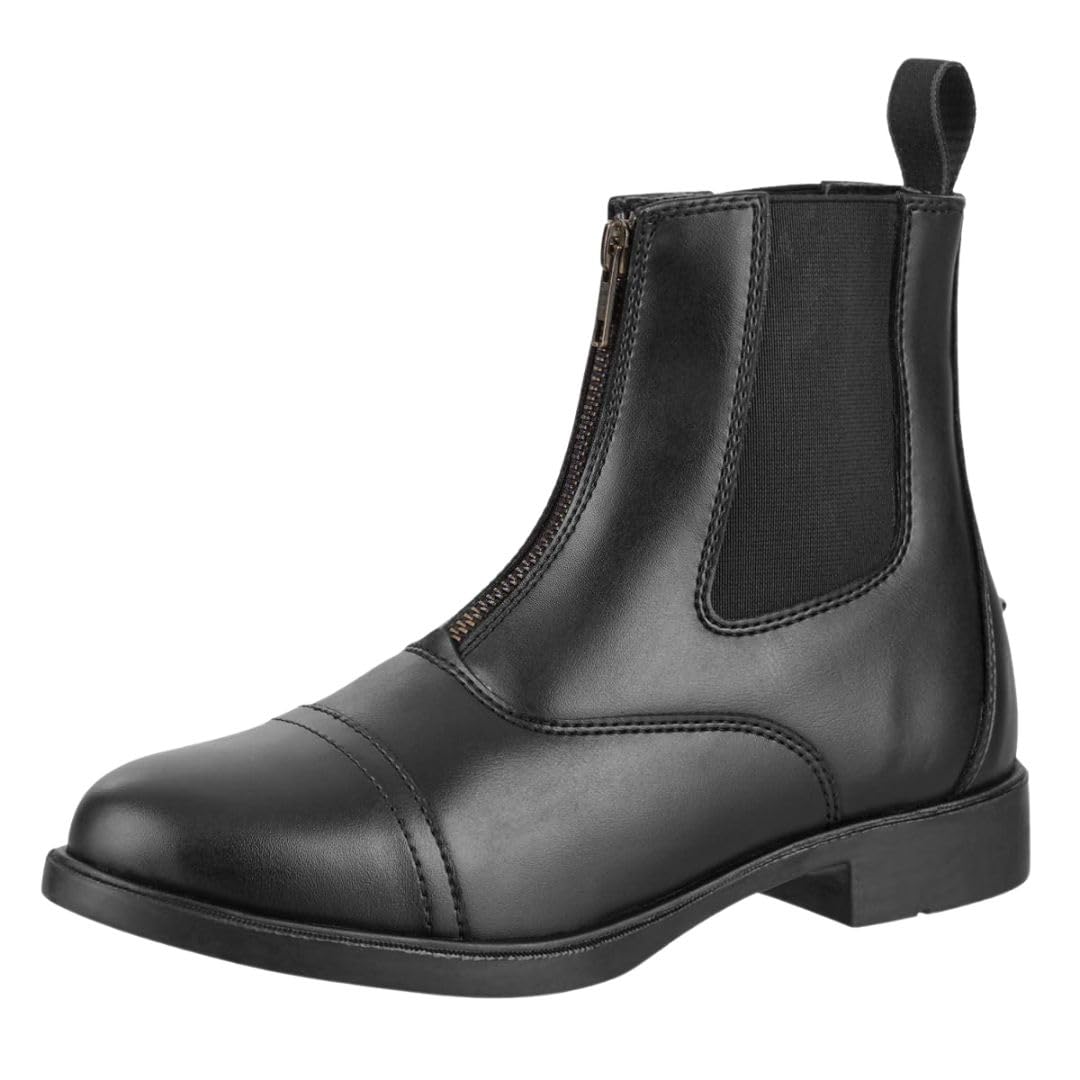 Stiefelette »Frontzip Vegan« - Chelsea Boot - Reit-Schlupf-Schuh - Zipper vorne - Komforteinlegsohle - Gummisohle - Micro Lining - Hautverträglich - Atmungsaktiv