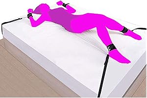 Under Bed Sex Restraint Set: Wrist and Ankle Straps for Adults