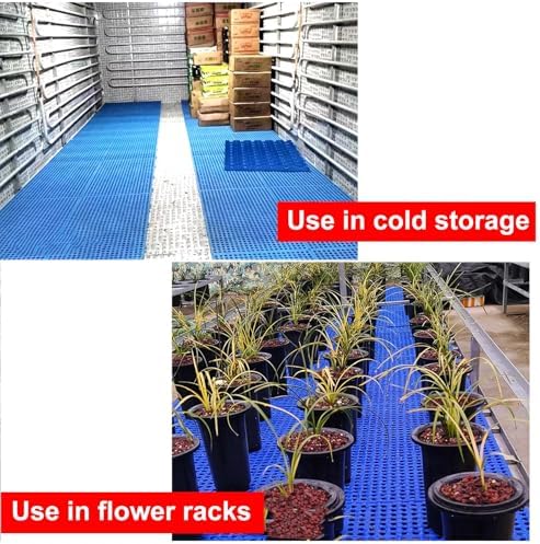 Lightweight Stackable Plastic Pallets - Waterproof & Ventilated Transport Pallets for Kitchen, Supermarket, Warehouse - 30x30cm/11.8x11.8in White- Durable & Space-Saving Solution
