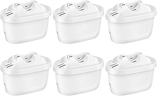 6 Pack of Water Filter Cartridges Compatible with Brita Maxtra+, Brita Style, Mavea Elemaris XL Water Tank