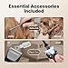 HEAPETS Dog Hair Clippers for Grooming Kit and Dog Paw Trimmer Nail Grinder for Grooming, Low Noise Rechargeable Cordless, Shaver Grooming Supplies for Pet Cats Dogs (Black, White)