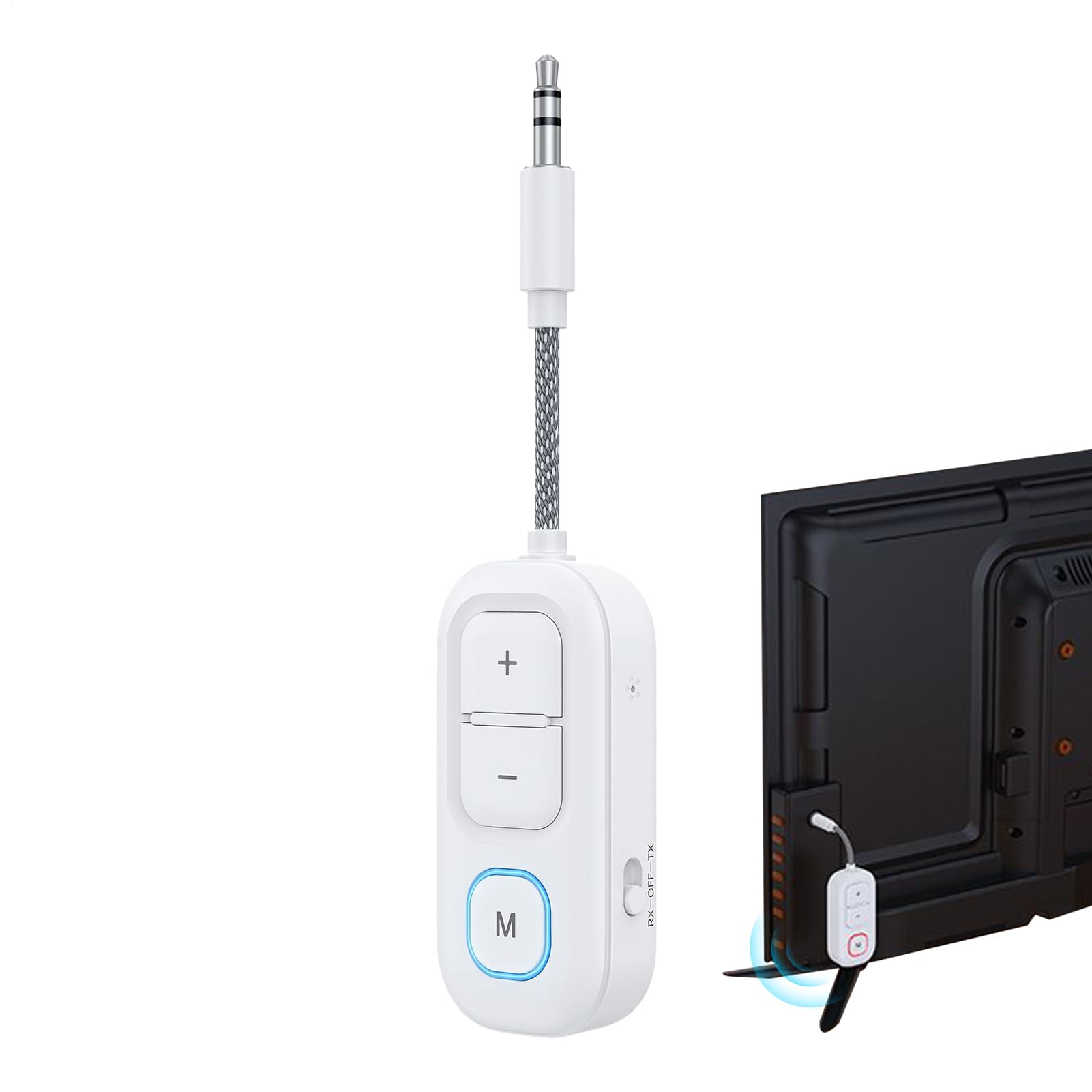 Transmitter and Receiver | Long Range Low Latency Converter - Music Transmitter for Headphones,for Headphones Speaker Laptop PC Player Home Stereo Plane Office Car Travel Gym