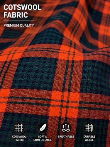 Image of Cotswool Checks Unstitched Shirt Fabric 2.25 Meter, 44 Inch